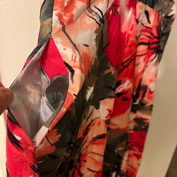 Lanebryant Women's Floral 97 percent cottonNeck Sleeveless Dress size 18 - Picture 3 of 8